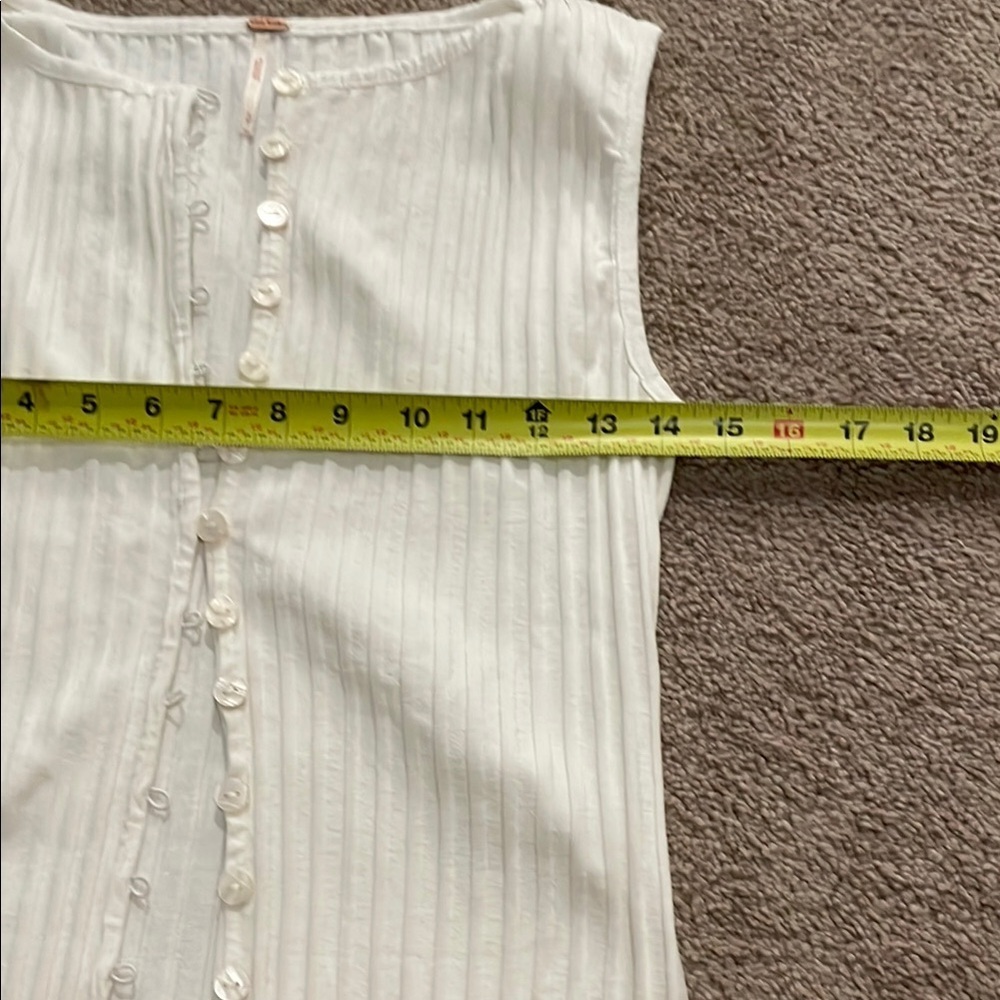 Free People Ribbed Button-Down Top - Picture 7 of 8